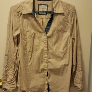 Tan button up
